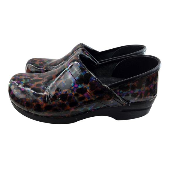 Dansko Clogs Womens 9.5 10 (40) Multi Colored Leopard Comfort Casual Flawed - Picture 6 of 15